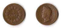 COLONIES  FRANCAISES   5  CENT  1839 - Andere & Zonder Classificatie