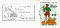 Centrafrique Secap /lettre Le Coton Culture Industrielle Plante Fleur Cotton Industrial Culture - Textile