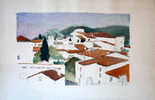 Etienne Petreto : Village - Aquarel