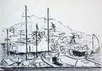 Etienne Petreto : Ajaccio, Port, 1969 - Dibujos