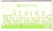 1986 - Australia 80c ALPINE WILDFLOWERS Booklet Stamps MNH - Carnets