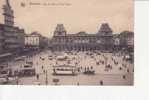 Gare Du Nord Et Place Rogier , Trams, Charrette,très Animée - Vervoer (openbaar)