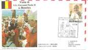 40284)lettera F.d.c. Visita Ss Paolo II In Belgio Con 1 Valore + Annullo - 1981-1990