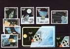 Entwicklung Raumfahrt 1988 Kamputchea 946/3+Block 160 O 4€ Sonde Satellit Sputnik Mond Hojas M/s Space Sheet Bf Cam - Kampuchea