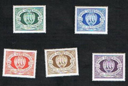 SAN MARINO - UNIF. 986.990  -  1977 CENTENARIO DEI PRIMI FRANCOBOLLI DI SAN MARINO     - NUOVI ** - Nuevos