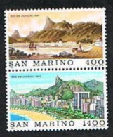 SAN MARINO - UNIF. 1126.1127 -  1983  BRASILIANA 83 : ESPOS.FILATELICA INTERNAZIONALE (RIO DE JANEIRO)   - NUOVI ** - Neufs
