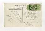 - GRANDE BRETAGNE 1902/11 . AFFRANCHISSEMENT COMPOSE  SUR CP DE 1906 POUR LA FRANCE - Cartas & Documentos