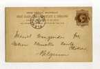 - GRANDE BRETAGNE . ENTIER POSTAL SUR SUR CP DE 1890 POUR LA  BELGIQUE - Luftpost & Aerogramme