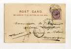 - GRANDE BRETAGNE . AFFRANCHISSEMENT SIMPLE AVEC FISCAL SUR SUR CP DE 1901 POUR LA  FRANCE - Revenue Stamps