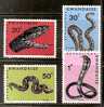 FAUNA - SNAKES - Rwandaise  Yvert # 191/4 MINT (NH) - Snakes