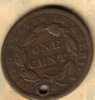 UNITED STATES USA  1 CENT  WREATH FRONT WOMAN CORONET HEAD  BACK  1838 KM? READ DESCRIPTION!! - 1816-1839: Coronet Head