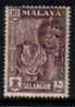 MALAYA---Selangor   Scott #  119  F-VF USED - Selangor