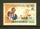 MONTSERRAT 1981 MNH Stamp(s) Royal Wedding "SPECIMEN" - Montserrat