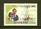 ST. VINCENT 1981 MNH Stamp(s) Royal Wedding 60c "SPECIMEN" 608 - St.Vincent (1979-...)