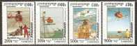 Cambodia 1996 Mi# 1658-1661, Souvenir Sheet-Block 224 ** MNH - Hélicoptères