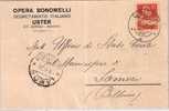 1921 Opera Bonomelli - Segretariato Italiano In Svizzera - Franchise