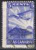 Recargo Aereo CANARIAS  5 Cts Azul.  Sofima 1a - Spanish Civil War Labels