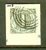 TURN UND TAXIS 1852 Used Stamp 1 Kreuzer Olive Grey 7 - Afgestempeld