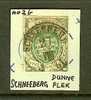 SACHSEN 1851 Used Hinged Stamp 3 Pf Coat Of Arms Thin Spots 2B - Sachsen