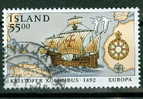 Iceland 1992 55k, Christopher Columbus #750 - Usati