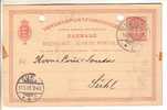 GOOD OLD DENMARK POSTCARD / CHECK - Danske Landmandsbank 1901 - Ganzsachen