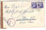 GOOD OLD CZECHOSLOVAKIA Postal Cover To AUSTRIA With Censor Cancel #135 - Briefe U. Dokumente