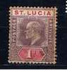 WL+ St. Lucia 1902 Mi 36 Königsporträt - St.Lucia (...-1978)