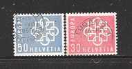 SVIZZERA - EUROPA CEPT 1959 - Serie Completa Di 2 Valori Usati - In Ottime Condizioni. - 1959