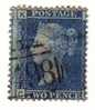 1858-59 Nº 27 Azul 2p Plancha 8 Obl.498 KCCK - Usati