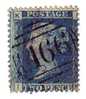 1858-59 Nº 27 Azul 2p Plancha 8 Obl.  466 KIIK  . Con Mancha Tinta Dorso - Gebruikt