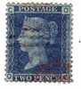 1858-59 Nº 27 Azul 2p Plancha 9 Obl.P.D En Rojo. - Used Stamps