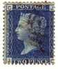 1858-59 Nº 27  Azul 2p. Plancha 13 Obl.  CJJC... - Usati