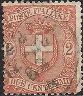 ITALY 1891 Arms - 2c Brown  FU - Usados