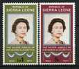 SIERRA LEONE 1977 Queen Elizabeth  Yvert Cat. N° 403/04  Absolutely Perfect MNH ** - Eléphants