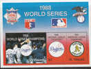 St. Vincent  -  1988.  Baseball: " Dodgers "  E  " Oakland Athletics " .  MNH  Sheet. - Base-Ball