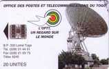 TOGO LOGO EARTH STATION 20U SC7 N° ORANGE VERSO 00187712 - Togo