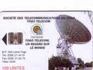 TOGO LOGO CARRE EARTH STATION 100U SC7 UT RARE - Togo