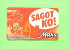 PHILIPPINES - Chip Phonecard/Max's Restaurant - Filipinas