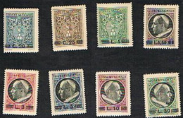 VATICANO - UNIF. 102.109  - 1945  NUOV TIRATURA DELLA SERIE "MEDAGLIONCINI" DEL 1945 SOVRASTAMPATI    - NUOVI (MINT)** - Nuovi