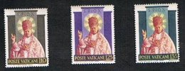 VATICANO - UNIF.182.184 -  1954  SANTIFICAZIONE DI PIO X           - NUOVI (MINT)** - Nuovi