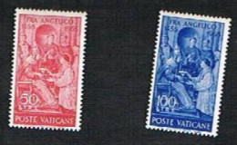 VATICANO - UNIF.195.198 -  1955  500^ ANNIV. MORTE BEATO ANGELICO            - NUOVI (MINT)** - Nuovi