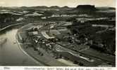 ELBSANDSTEINGEBIRGE . KURORT RATHEN. BLICK VON DER BASTEI GEGEN LILIENSTEIN - BELLE CARTE PHOTO - - Rathen