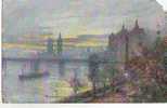 Z7154 England London Westminster Hungerord Bridge From Waterloo Bridge Used 1925 Perfect Shape - River Thames