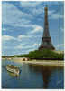 PARIS (75), La Tour Eiffel Vue Du Quai De Passy, Bateau-mouche - La Seine Et Ses Bords