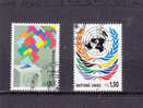 NATIONS  UNIES  GENEVE TIMBRES  N° 203 à 204  OBLITERES    CATALOGUE  ZUMSTEIN - Usati
