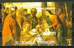 Saint Thomas & Prince - 1990 - Tableau - Painting - Adoration Des Rois Mages - Oblitéré - Religión