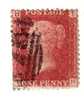 1858-64 Nº 26 Rojo 1p Plancha 97  Dientes Lateral E Inferior - Usados