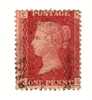 1858-64 Nº 26 Rojo 1p Plancha 99 EKKE - Gebraucht