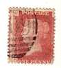 1858-64 Nº 26 Rojo 1p Plancha 102 HDDH  . - Usati