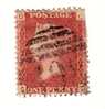 1858-64 Nº 26 Rojo 1p Plancha 104 DCCD Dientes Cortados - Gebraucht